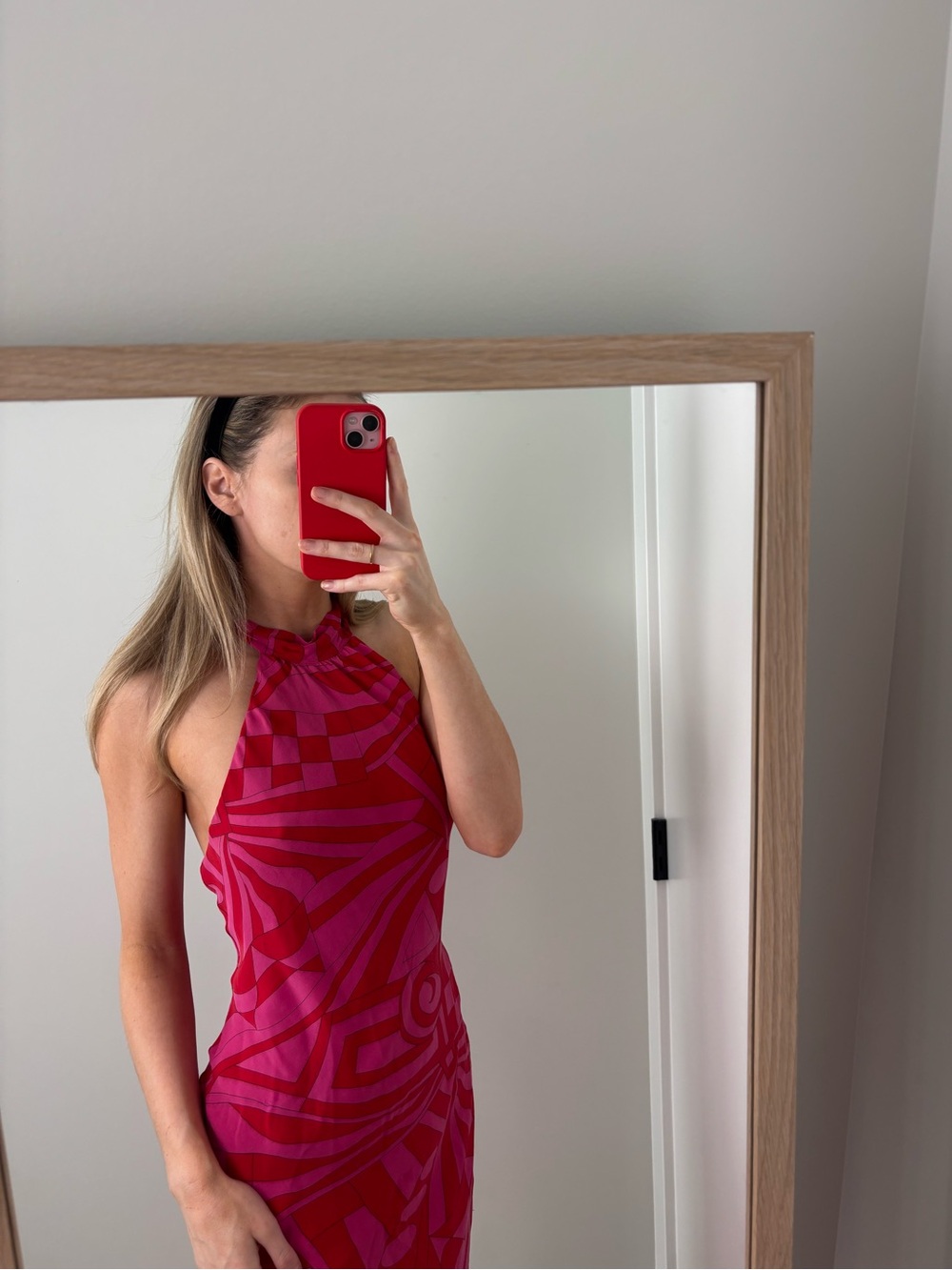 Vintage silk halter dress